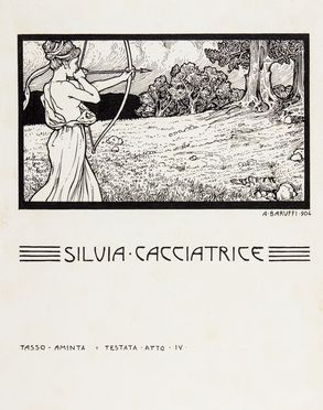  Alfredo Baruffi  (Bologna, 1873 - Bologna, 1948) : Silvia cacciatrice.  - Auction Books & Graphics. Part I: Prints, Drawings & Paintings - Libreria Antiquaria Gonnelli - Casa d'Aste - Gonnelli Casa d'Aste