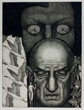  Dario Wolf  (Trento, 1901 - 1971) : La superstizione.  - Auction Books & Graphics. Part I: Prints, Drawings & Paintings - Libreria Antiquaria Gonnelli - Casa d'Aste - Gonnelli Casa d'Aste
