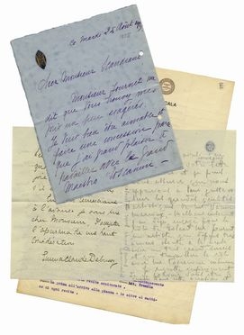 Lettera autografa firmata della moglie di Debussy, Emma Bardac. Musica, Musica, Teatro, Spettacolo  Claude Debussy  (1862 - 1918)  - Auction Books & Graphics - Libreria Antiquaria Gonnelli - Casa d'Aste - Gonnelli Casa d'Aste