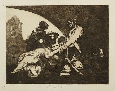  Francisco Goya y Lucientes  (Fuendetodos,, 1746 - Bordeaux,, 1828) : Ni por esas.  - Auction Books & Graphics - Libreria Antiquaria Gonnelli - Casa d'Aste - Gonnelli Casa d'Aste