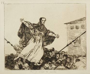  Francisco Goya y Lucientes  (Fuendetodos,, 1746 - Bordeaux,, 1828) : Que se rompe la cuerda.  - Auction Books & Graphics - Libreria Antiquaria Gonnelli - Casa d'Aste - Gonnelli Casa d'Aste