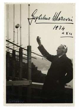 Marconi Guglielmo : Ritratto fotografico con firma e data autografe. Scienze tecniche e matematiche  - Auction Books & Graphics - Libreria Antiquaria Gonnelli - Casa d'Aste - Gonnelli Casa d'Aste