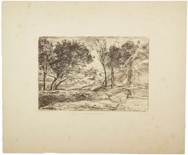  Jean-Baptiste-Camille Corot  (Parigi, 1796 - Ville d'Avray, 1875) : Souvenir de Toscane.  - Auction Books & Graphics - Libreria Antiquaria Gonnelli - Casa d'Aste - Gonnelli Casa d'Aste