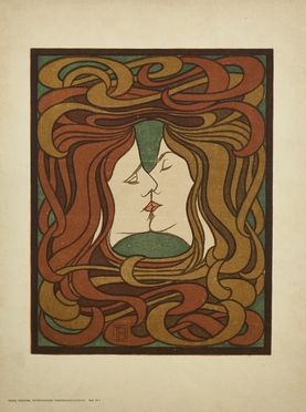  Peter Behrens  (Hamburg, 1868 - Berlin, 1940) : Der Kuss (Il bacio).  - Auction Books & Graphics - Libreria Antiquaria Gonnelli - Casa d'Aste - Gonnelli Casa d'Aste