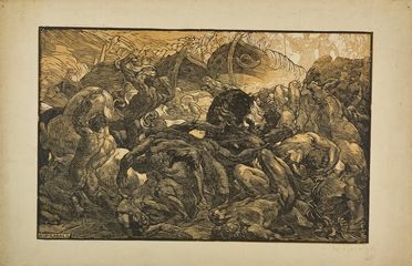  Adolfo De Carolis  (Montefiore dell'Aso, 1874 - Roma, 1928) : L'urlo di Achille.  - Auction Books & Graphics - Libreria Antiquaria Gonnelli - Casa d'Aste - Gonnelli Casa d'Aste