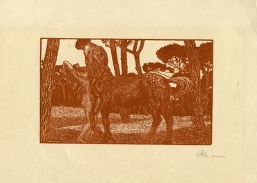  Antonello Moroni  (Savignano di Romagna, 1889 - Gatteo, 1930) : Centauro.  - Auction Books & Graphics - Libreria Antiquaria Gonnelli - Casa d'Aste - Gonnelli Casa d'Aste