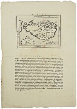  Ortelius Abraham : Malta olim Melita.  - Asta Libri & Grafica - Libreria Antiquaria Gonnelli - Casa d'Aste - Gonnelli Casa d'Aste