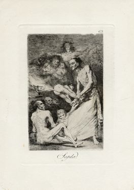  Francisco Goya y Lucientes  (Fuendetodos,, 1746 - Bordeaux,, 1828) : Sopla  - Asta Libri & Grafica - Libreria Antiquaria Gonnelli - Casa d'Aste - Gonnelli Casa d'Aste