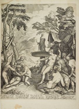  Matthus Greuter  (Strasburgo, 1564 - Roma, 1638) : Diana scopre la gravidanza di Callisto.  - Auction Books & Graphics - Libreria Antiquaria Gonnelli - Casa d'Aste - Gonnelli Casa d'Aste