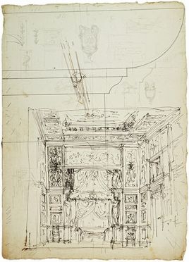 Fabrizio Galliari  (Andorno Micca, 1709 - Treviglio, 1790) : Invenzione teatrale.  - Auction Books & Graphics - Libreria Antiquaria Gonnelli - Casa d'Aste - Gonnelli Casa d'Aste