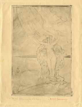  Raoul Dal Molin Ferenzona  (Firenze, 1879 - Milano, 1946) : Un fiore del Cielo e un fiore della Terra.  - Auction Books & Graphics - Libreria Antiquaria Gonnelli - Casa d'Aste - Gonnelli Casa d'Aste