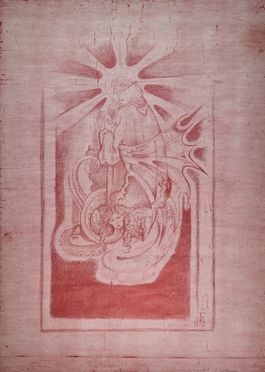  Raoul Dal Molin Ferenzona  (Firenze, 1879 - Milano, 1946) : Tentazione di S. Antonio.  - Auction Books & Graphics - Libreria Antiquaria Gonnelli - Casa d'Aste - Gonnelli Casa d'Aste