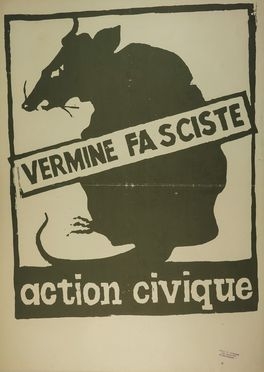  Incisione, Arte : Vermine fasciste. Action civique.  - Auction Books & Graphics - Libreria Antiquaria Gonnelli - Casa d'Aste - Gonnelli Casa d'Aste