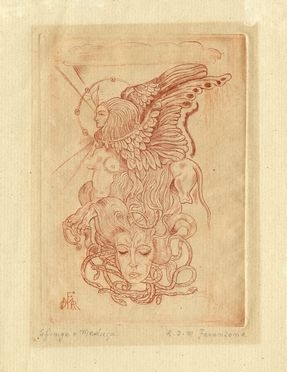  Raoul Dal Molin Ferenzona  (Firenze, 1879 - Milano, 1946) : Sfinge e Medusa.  - Auction Books & Graphics - Libreria Antiquaria Gonnelli - Casa d'Aste - Gonnelli Casa d'Aste