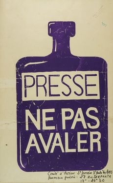  Incisione, Arte : Presse ne pas avaler.  - Auction Books & Graphics - Libreria Antiquaria Gonnelli - Casa d'Aste - Gonnelli Casa d'Aste