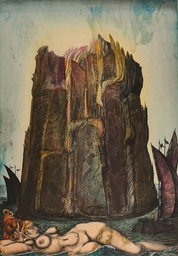  Ernst Fuchs  (Vienna, 1930 - Vienna, 2015) : Das Gefngnis des Ikarus.  - Auction Books & Graphics - Libreria Antiquaria Gonnelli - Casa d'Aste - Gonnelli Casa d'Aste