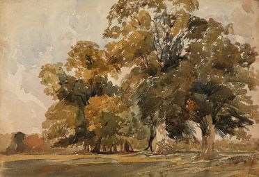  John Constable  (East Bergholt, 1776 - Londra, 1837) [attribuito a] : Linden park.  - Auction Books & Graphics - Libreria Antiquaria Gonnelli - Casa d'Aste - Gonnelli Casa d'Aste