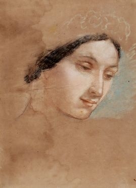  Pietro Benvenuti  (Arezzo, 1769 - Firenze, 1844) [attribuito a] : Testa femminile.  - Auction Books & Graphics - Libreria Antiquaria Gonnelli - Casa d'Aste - Gonnelli Casa d'Aste