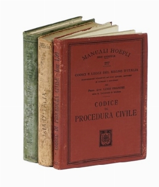 Lotto di 3 manuali Hoepli, in legatura editoriale originale.  Richard Kiepert  - Asta Libri a stampa dal XVI al XX secolo [ASTA A TEMPO - PARTE II] - Libreria Antiquaria Gonnelli - Casa d'Aste - Gonnelli Casa d'Aste