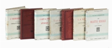 Lotto di 7 manuali Hoepli di medicina, in legatura editoriale originale.  Cesare Falcone  - Asta Libri a stampa dal XVI al XX secolo [ASTA A TEMPO - PARTE II] - Libreria Antiquaria Gonnelli - Casa d'Aste - Gonnelli Casa d'Aste