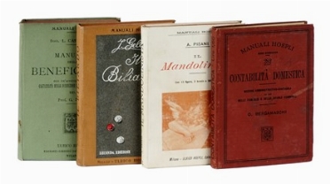 Lotto di 7 manuali Hoepli su hobby e passatempi in legatura editoriale originale.  Giulio Franceschi  - Asta Libri a stampa dal XVI al XX secolo [ASTA A TEMPO - PARTE II] - Libreria Antiquaria Gonnelli - Casa d'Aste - Gonnelli Casa d'Aste