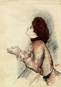  Aris Bacci  (Bologna, 1894 - New York, 1948) : Donna di profilo.  - Asta Arte Moderna e Contemporanea [ASTA A TEMPO - PARTE II] - Libreria Antiquaria Gonnelli - Casa d'Aste - Gonnelli Casa d'Aste