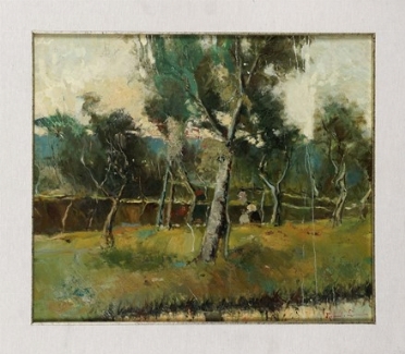  Romolo Leone  (Napoli, 1883 - 1958) : Alberi.  - Asta Arte Moderna e Contemporanea [ASTA A TEMPO - PARTE II] - Libreria Antiquaria Gonnelli - Casa d'Aste - Gonnelli Casa d'Aste