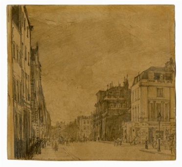  Muirhead Bone  (Glasgow, 1876 - Oxford, 1953) : Strada di citt.  - Asta Arte Moderna e Contemporanea [ASTA A TEMPO - PARTE II] - Libreria Antiquaria Gonnelli - Casa d'Aste - Gonnelli Casa d'Aste