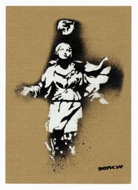  Banksy  (Bristol, 1974) : Virgin Mary.  - Asta Arte Moderna e Contemporanea [ASTA A TEMPO - PARTE II] - Libreria Antiquaria Gonnelli - Casa d'Aste - Gonnelli Casa d'Aste