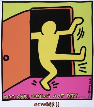  Haring Keith [da] : National coming out day.  - Asta Arte Moderna e Contemporanea [ASTA A TEMPO - PARTE II] - Libreria Antiquaria Gonnelli - Casa d'Aste - Gonnelli Casa d'Aste