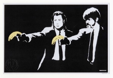  Banksy  (Bristol, 1974) [da] : Pulp Fiction.  - Asta Arte Moderna e Contemporanea [ASTA A TEMPO - PARTE II] - Libreria Antiquaria Gonnelli - Casa d'Aste - Gonnelli Casa d'Aste