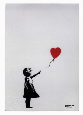  Banksy  (Bristol, 1974) [da] : The Balloon Girl.  - Asta Arte Moderna e Contemporanea [ASTA A TEMPO - PARTE II] - Libreria Antiquaria Gonnelli - Casa d'Aste - Gonnelli Casa d'Aste