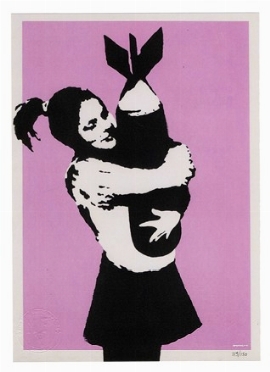  Banksy  (Bristol, 1974) [da] : Bomb Hugger.  - Asta Arte Moderna e Contemporanea [ASTA A TEMPO - PARTE II] - Libreria Antiquaria Gonnelli - Casa d'Aste - Gonnelli Casa d'Aste