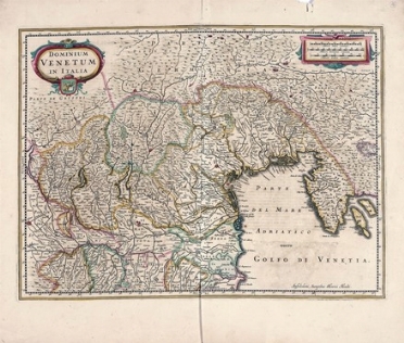  Hendrick Hondius  (Amsterdam, 1597 - 1651) : Dominium Venetum in Italia.  - Asta Arte antica, Orientalia e Cartografia [ASTA A TEMPO - PARTE I] - Libreria Antiquaria Gonnelli - Casa d'Aste - Gonnelli Casa d'Aste