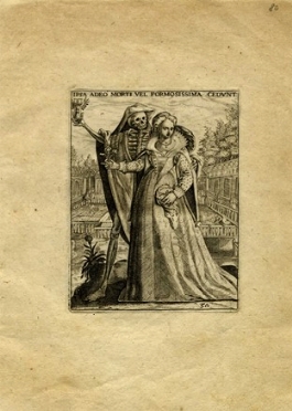  Johann Theodor De Bry  (Strasburgo, 1561 - Francoforte sul Meno, 1623) : Ipsa adeo Morti vel formosissima cedunt.  - Asta Arte Antica [Parte I] - Libreria Antiquaria Gonnelli - Casa d'Aste - Gonnelli Casa d'Aste