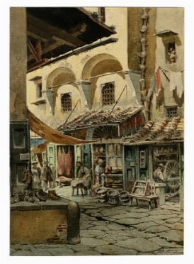  Dante Mattani  (Firenze, 1862 - 1930) : La vecchia Firenze.  - Auction Ancient, Modern and Contemporary Art [II Part ] - Libreria Antiquaria Gonnelli - Casa d'Aste - Gonnelli Casa d'Aste