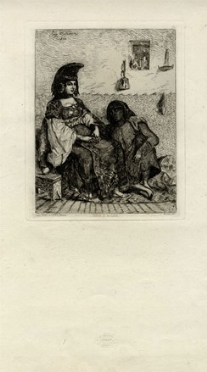  Eugne Delacroix  (Charenton Saint Maurice, 1798 - Parigi, 1863) : Juive d'Alger.  - Auction Modern and Contemporary Art [II Part ] - Libreria Antiquaria Gonnelli - Casa d'Aste - Gonnelli Casa d'Aste