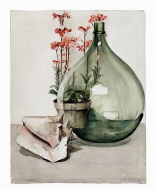  Bartolomeo Bezzi  (Fucine d'Ossana, 1851 - Cles, 1923) : Natura morta.  - Auction Modern and Contemporary Art [II Part ] - Libreria Antiquaria Gonnelli - Casa d'Aste - Gonnelli Casa d'Aste