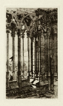  Charles Meryon  (Parigi, 1821 - Saint Maurice, 1868) : La Galerie Notre Dame de Paris.  - Auction Modern and Contemporary Art [II Part ] - Libreria Antiquaria Gonnelli - Casa d'Aste - Gonnelli Casa d'Aste