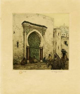  Tavik Frantisek Simon  (Zeleznice, 1877 - Praga, 1942) : Early evening in Tanger.  - Auction Modern and Contemporary Art [II Part ] - Libreria Antiquaria Gonnelli - Casa d'Aste - Gonnelli Casa d'Aste