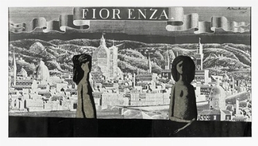  Antonio Bueno  (Berlino, 1918 - Fiesole, 1984) : Fiorenza.  - Auction Modern and Contemporary Art [II Part ] - Libreria Antiquaria Gonnelli - Casa d'Aste - Gonnelli Casa d'Aste