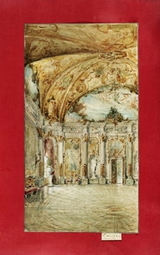  Gabriele Carelli  (Napoli, 1820 - Francia, 1900) : Interno rococ.  - Auction Modern and Contemporary Art [II Part ] - Libreria Antiquaria Gonnelli - Casa d'Aste - Gonnelli Casa d'Aste