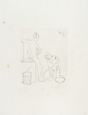  Pablo Picasso  (Malaga, 1881 - Mougins, 1973) : Le Bain.  - Auction Modern and Contemporary Art [II Part ] - Libreria Antiquaria Gonnelli - Casa d'Aste - Gonnelli Casa d'Aste