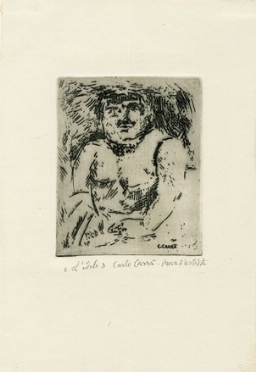 Carlo Carr  (Quargnento, 1881 - Milano, 1966) : L'idolo.  - Auction Modern and Contemporary Art [II Part ] - Libreria Antiquaria Gonnelli - Casa d'Aste - Gonnelli Casa d'Aste