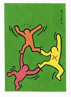  Keith Haring  (Reading, 1958 - New York, 1990) : Untitled.  - Auction Modern and Contemporary Art [II Part ] - Libreria Antiquaria Gonnelli - Casa d'Aste - Gonnelli Casa d'Aste