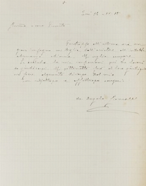  Roncalli Angelo Giuseppe - Ioannes [papa XXIII] : Lettera autografa firmata inviata ad un prevosto, insieme a 3 fogli autografi.  - Asta Libri, autografi e manoscritti - Libreria Antiquaria Gonnelli - Casa d'Aste - Gonnelli Casa d'Aste