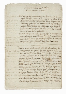  Napoleone I Napoleone I : Manuscrit venu de St. Helne d'une manire inconnue.  [..]