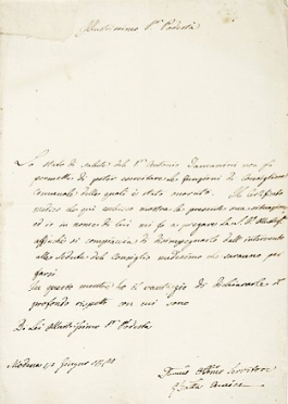  Amici Giovanni Battista : 2 lettere autografe. Una  inviata alla moglie, l'altra ad un Podest.  - Asta Libri, autografi e manoscritti - Libreria Antiquaria Gonnelli - Casa d'Aste - Gonnelli Casa d'Aste