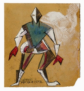  Vieri Nannetti  (Firenze, 1895 - 1957) : Figura futurista.  - Asta Arte Antica,  [..]