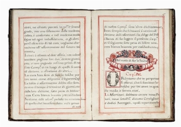 Libro dei Capitoli / dell' / Alma Compagnia / di S. Honofrio [...].  - Asta Libri, autografi e manoscritti - Libreria Antiquaria Gonnelli - Casa d'Aste - Gonnelli Casa d'Aste